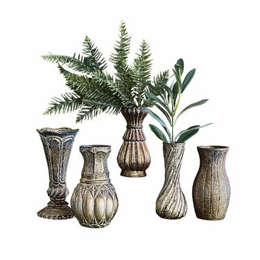 LOBERON Vase 5er Set Bonnie, vielfältige Formen und Farbnuancen, historischer Charme, edles Antik-Finish, Dekovase, Wohndekoration, Glas, antikkupfer im Sale